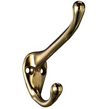 MICASA N198-101 Polished Solid Brass Coat & Hat Hook MI577862